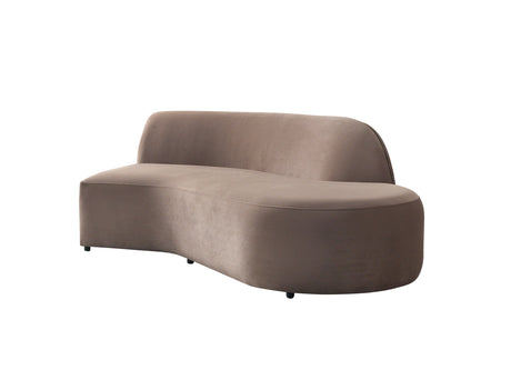 Cloe Coffee Velvet Curved 134" RAF Sectional from Nova Furniture - Luna Furniture