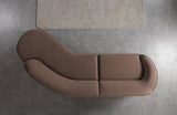 Cloe Coffee Velvet Curved 134" RAF Sectional from Nova Furniture - Luna Furniture