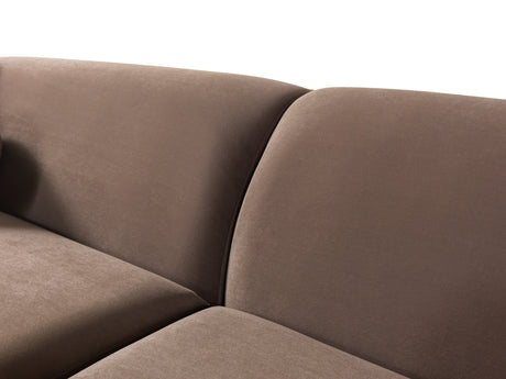 Cloe Coffee Velvet Curved 134" RAF Sectional from Nova Furniture - Luna Furniture