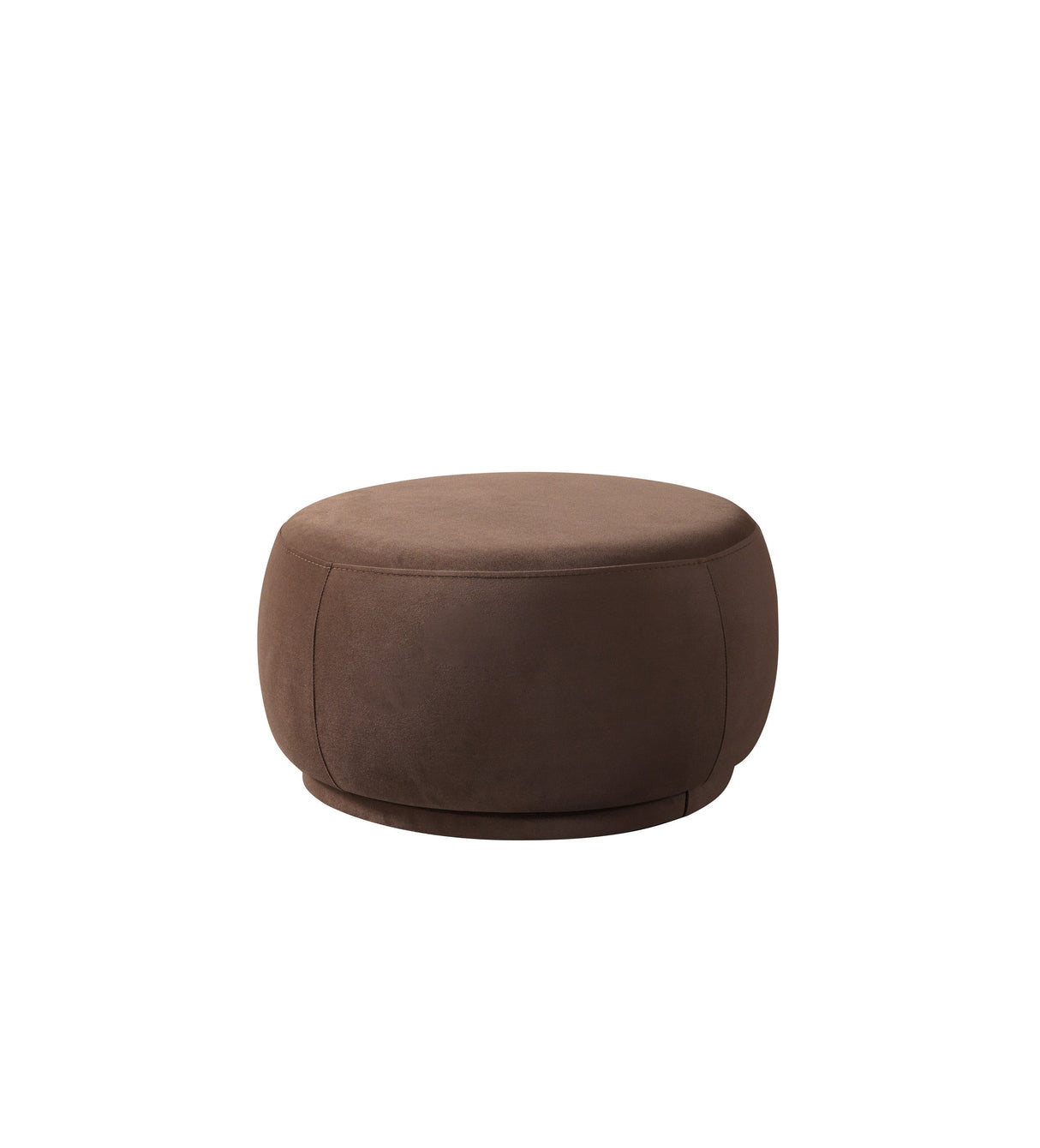 Cloe Coffee Velvet Round Ottoman from Nova Furniture - Luna Furniture