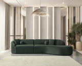 Cloe Green Velvet Curved 134" RAF Sectional from Nova Furniture - Luna Furniture