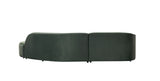 Cloe Green Velvet Curved 134" RAF Sectional from Nova Furniture - Luna Furniture