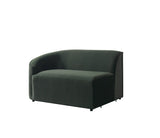 Cloe Green Velvet Curved 134" RAF Sectional from Nova Furniture - Luna Furniture