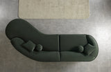 Cloe Green Velvet Curved 134" RAF Sectional from Nova Furniture - Luna Furniture