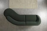 Cloe Green Velvet Curved 134" RAF Sectional from Nova Furniture - Luna Furniture