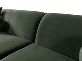 Cloe Green Velvet Curved 134" RAF Sectional from Nova Furniture - Luna Furniture
