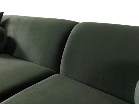 Cloe Green Velvet Curved 134" RAF Sectional from Nova Furniture - Luna Furniture