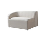 Cloe Ivory Velvet Curved 134" RAF Sectional from Nova Furniture - Luna Furniture