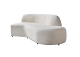 Cloe Ivory Velvet Curved 134" RAF Sectional from Nova Furniture - Luna Furniture