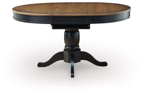 Clorazi Black/Brown Dining Butterfly Extension Table from Ashley - Luna Furniture