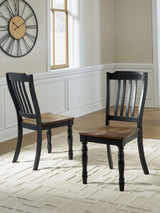 Clorazi Black/Brown Dining Chair, Set of 2 from Ashley Furniture - Luna Furniture