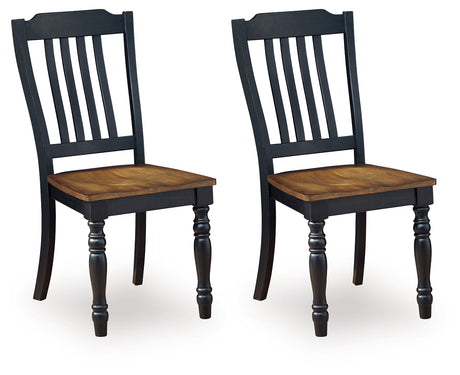 Clorazi Black/Brown Dining Chair, Set of 2 from Ashley - Luna Furniture