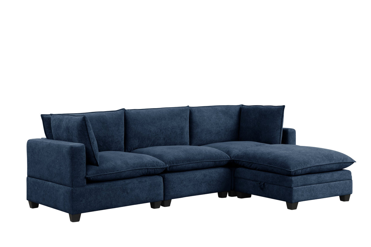 Cloud Navy Modular Sectional with Water Resistant Fabric from Happy Homes - Luna Furniture