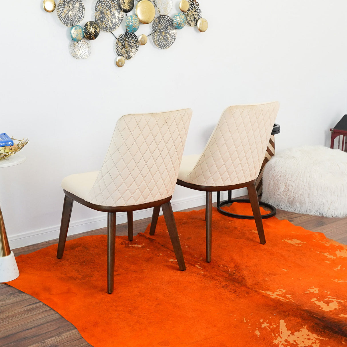 Clove Beige Velvet Dining Chair (Set Of 2) from Midinmod - Luna Furniture