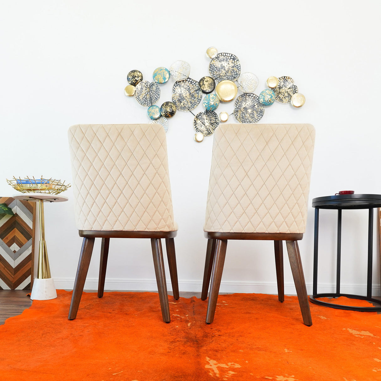 Clove Beige Velvet Dining Chair (Set Of 2) from Midinmod - Luna Furniture