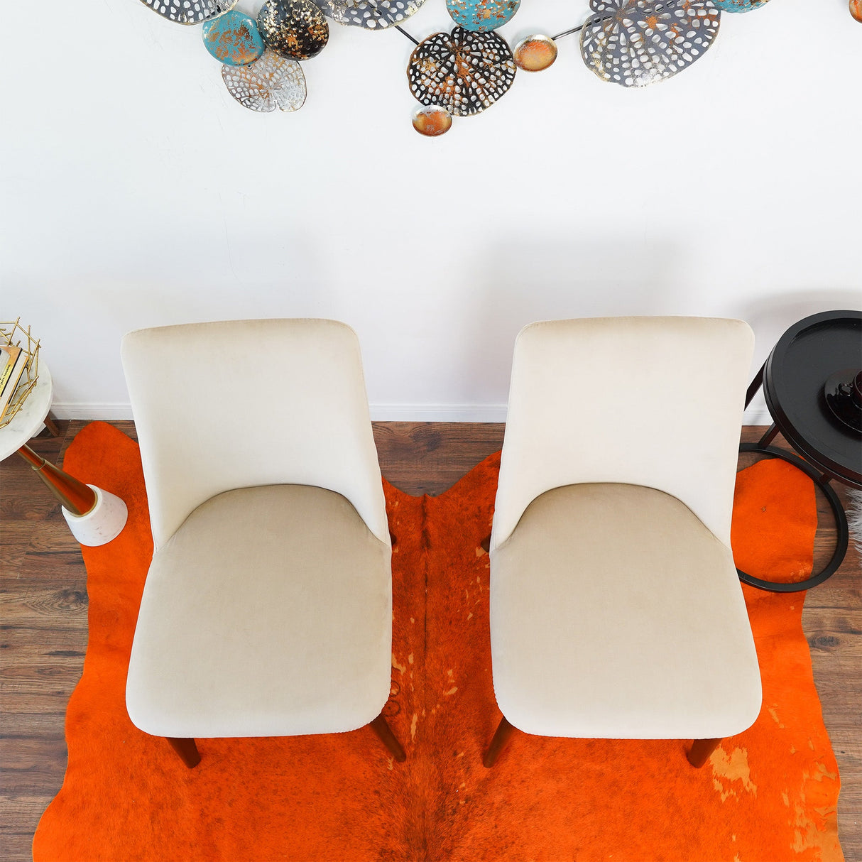 Clove Beige Velvet Dining Chair (Set Of 2) from Midinmod - Luna Furniture