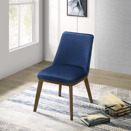 Clove Navy Blue Velvet Dining Chair (Set Of 2) from Midinmod - Luna Furniture