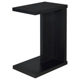 Clower Black Engineered Wood C-Shaped Sofa Side Table from Coaster - Luna Furniture
