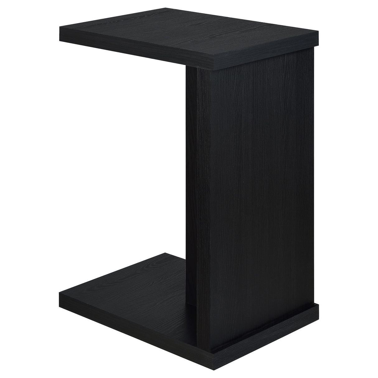 Clower Black Engineered Wood C-Shaped Sofa Side Table from Coaster - Luna Furniture