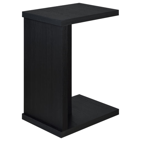 Clower Black Engineered Wood C-Shaped Sofa Side Table from Coaster - Luna Furniture