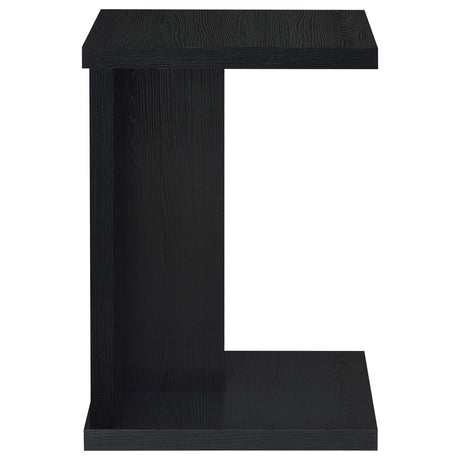 Clower Black Engineered Wood C-Shaped Sofa Side Table from Coaster - Luna Furniture