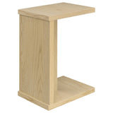 Clower Light Oak Engineered Wood C-Shaped Sofa Side Table from Coaster - Luna Furniture