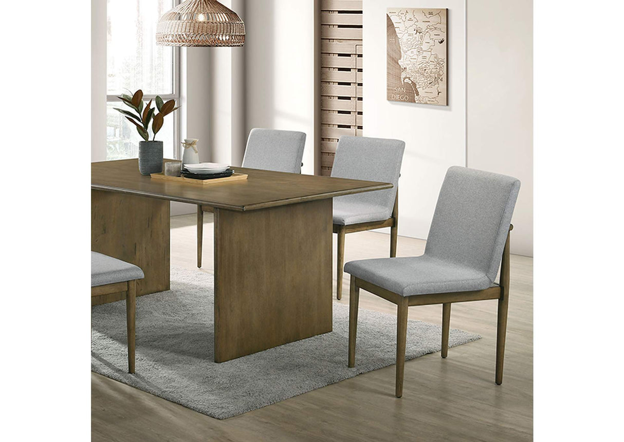 St Gallen Natural Tone/Light Gray 7-Piece Mid-Century Dining Room Set (Table & 6 Chairs)