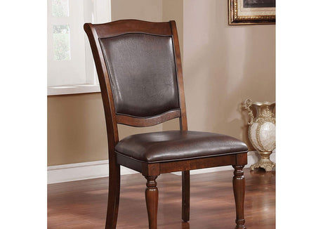 Sylvana Brown Cherry/Espresso Dining Chair from Furniture of America - Luna Furniture