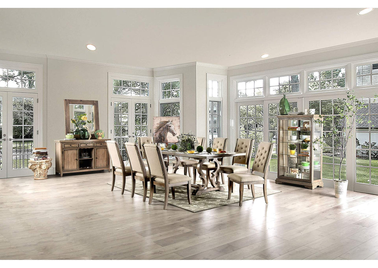 Patience Rustic Natural Tone/Beige 7-Piece Dining Room Set