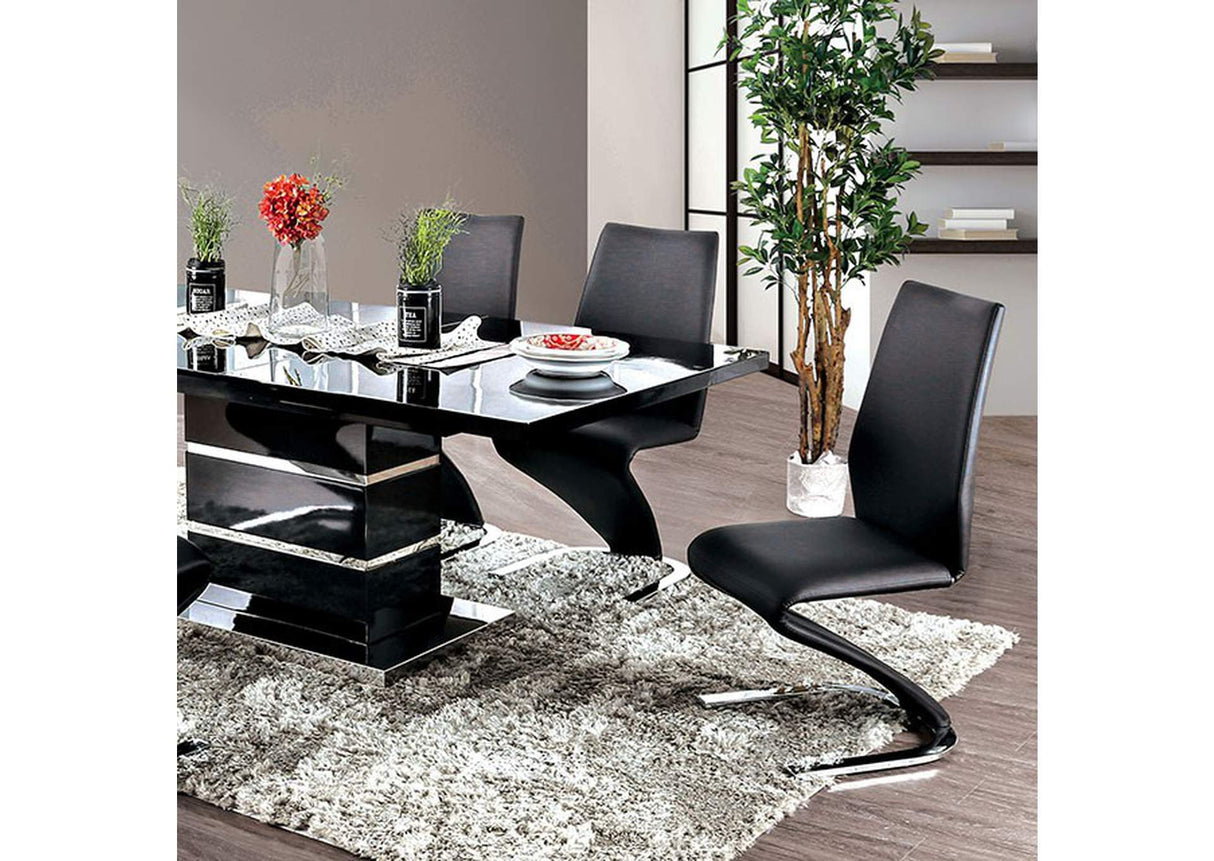 Midvale Black/Chrome Dining Table