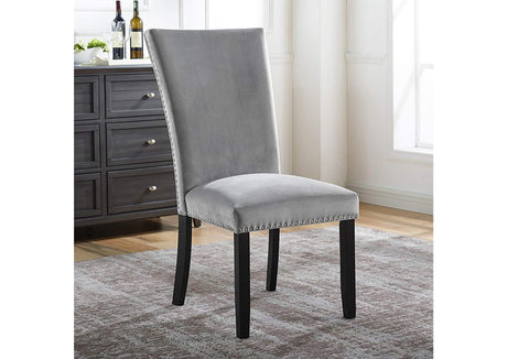 Kian Black/Light Gray Side Chair from Furniture of America - Luna Furniture