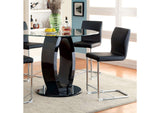 Lodia Black/Clear 5-Piece Dining Room Set