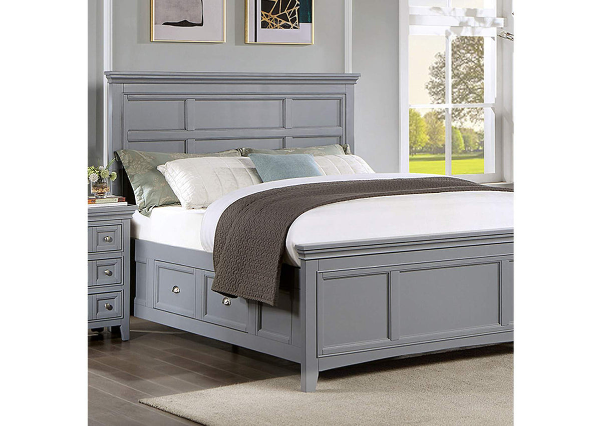 Castlile Gray 5-Piece Queen Storage Bedroom Set