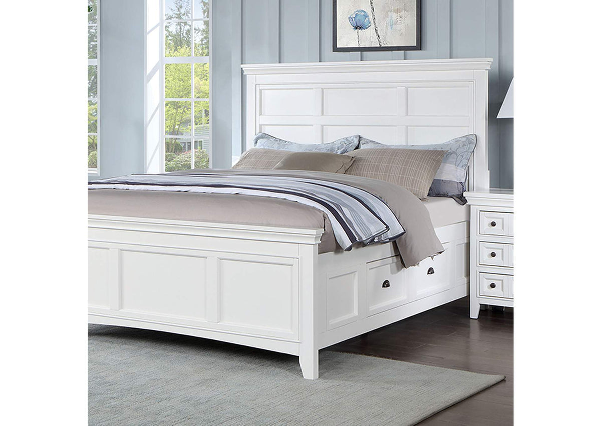 Castile White Storage Twin Bed