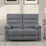 Cozy Gray Manual Recliner Loveseat from Steve Silver - Luna Furniture