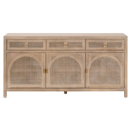 Cane Media Sideboard in Smoke Gray Oak, Smoke Gray Cane from Essentials For Living - Luna Furniture