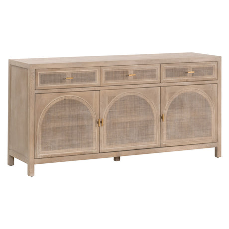 Cane Media Sideboard in Smoke Gray Oak, Smoke Gray Cane from Essentials For Living - Luna Furniture