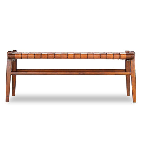 Cody Tan Leather Bench - AFC00048 - 
