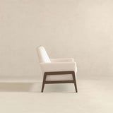Cole Beige Velvet Solid Wood Lounge Chair from Midinmod - Luna Furniture