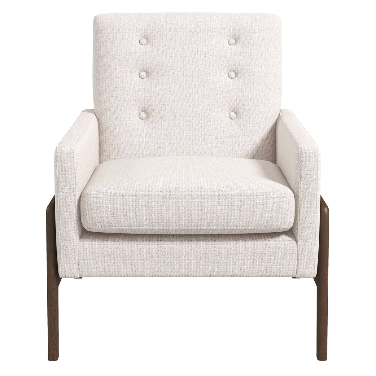 Cole Beige Velvet Solid Wood Lounge Chair from Midinmod - Luna Furniture