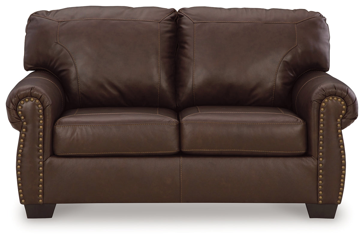Colleton Sofa, Loveseat and Recliner in Dark Brown from Ashley Furniture - Luna Furniture