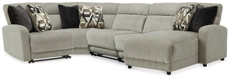 Colleyville Stone 5-Piece Power Reclining Sectional from Ashley - Luna Furniture