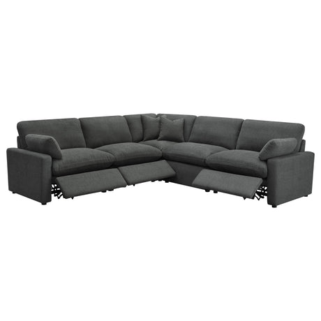Collins Dark Gray 5-Piece Modular Power Reclining Sectional from Coaster - Luna Furniture