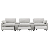 Collins Gray 5-Piece Power Reclining Home Theater Seating from Coaster - Luna Furniture
