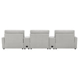 Collins Gray 5-Piece Power Reclining Home Theater Seating from Coaster - Luna Furniture