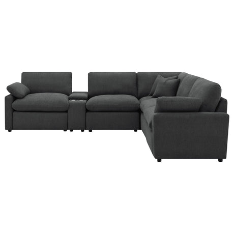 Collins Dark Gray 6-Piece Modular Power Reclining Sectional from Coaster - Luna Furniture