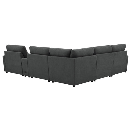 Collins Dark Gray 6-Piece Modular Power Reclining Sectional from Coaster - Luna Furniture