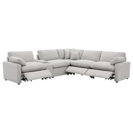 Collins Gray 6-Piece Modular Power Reclining Sectional from Coaster - Luna Furniture