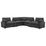 Collins Dark Gray 7-Piece Modular Power Reclining Sectional from Coaster - Luna Furniture