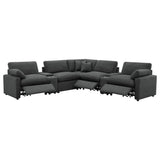 Collins Dark Gray 7-Piece Modular Power Reclining Sectional from Coaster - Luna Furniture